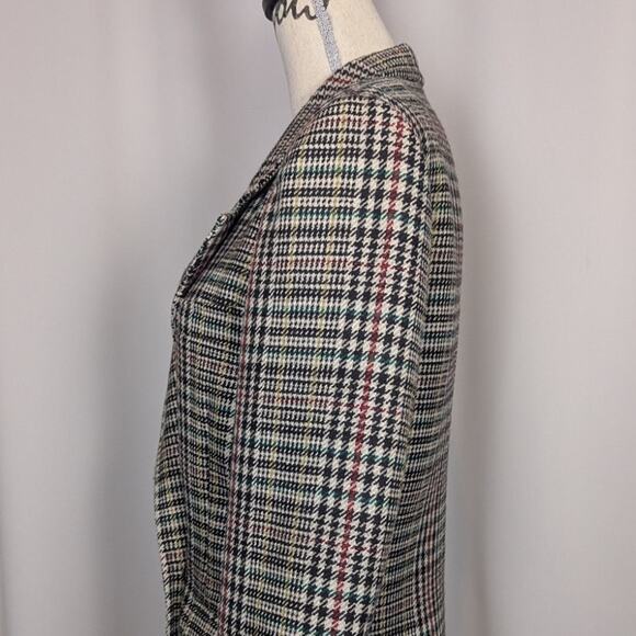 Vintage Prisma Houndstooth Multicolored Tweed Black and White Blazer - Picture 12 of 16